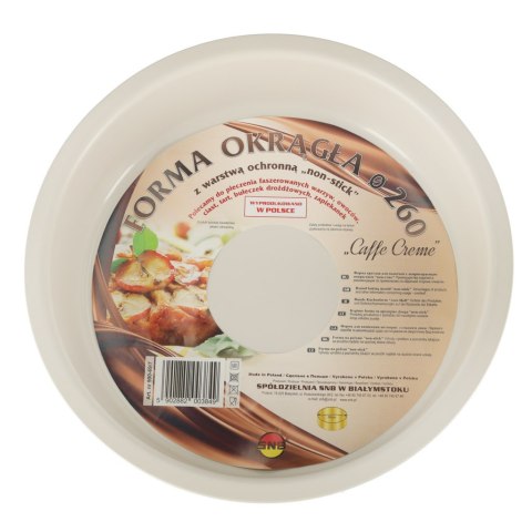 Blacha do pieczenia tortownica forma okrągła do tortów tart guiche 26cm brązowa Blacha do pieczenia tortownica forma okrągła do tortów tart guiche 26cm brązowa
