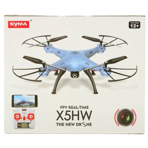 Dron RC Syma X5HW kamera FPV WiFi 2,4GHz niebieski Dron RC Syma X5HW kamera FPV WiFi 2,4GHz niebieski