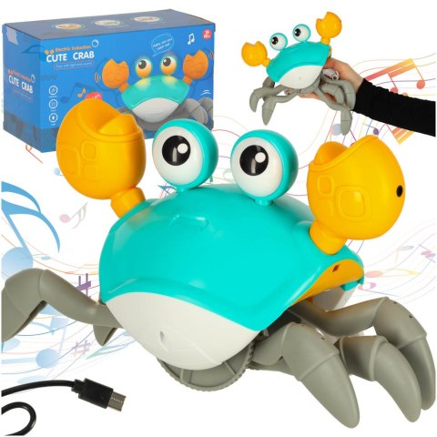 Krab pełzający interaktywny z dźwiękiem zielony Krab pełzający interaktywny z dźwiękiem zielony