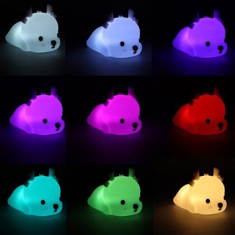 Lampka nocna dla dzieci silikonowa dotykowa miękka RGB LED USB jelonek Lampka nocna dla dzieci silikonowa dotykowa miękka RGB LED USB jelonek