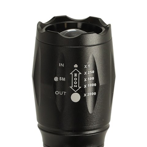 Latarka taktyczna wojskowa 800 lumenów LED ZOOM mocna USB akumulator Latarka taktyczna wojskowa 800 lumenów LED ZOOM mocna USB akumulator