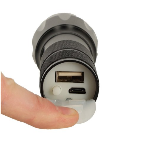 Latarka taktyczna wojskowa 800 lumenów LED ZOOM mocna USB akumulator Latarka taktyczna wojskowa 800 lumenów LED ZOOM mocna USB akumulator
