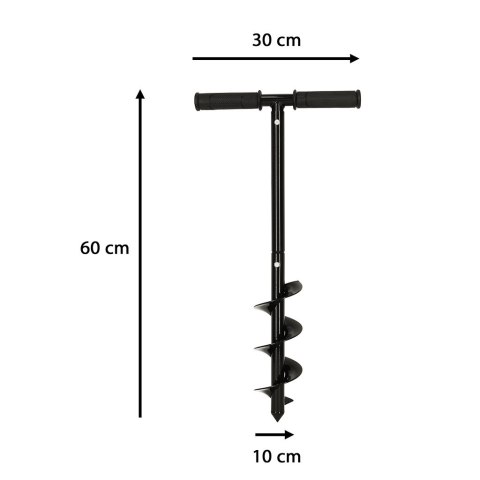 Świder wiertło do ziemi sadzarka ogrodowa do sadzenia roślin kopania przesadzania 60x10cm Świder wiertło do ziemi sadzarka ogrodowa do sadzenia roślin kopania przesadzania 60x10cm