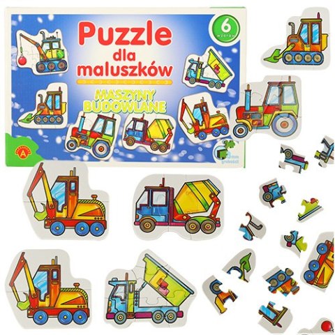 ALEXANDER Puzzle dla maluszków - maszyny budowlane 2+ ALEXANDER Puzzle dla maluszków - maszyny budowlane 2+