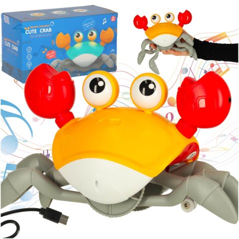 Krab uciekający pełzający czujnik interaktywna akumulator USB czerwony Krab uciekający pełzający czujnik interaktywna akumulator USB czerwony