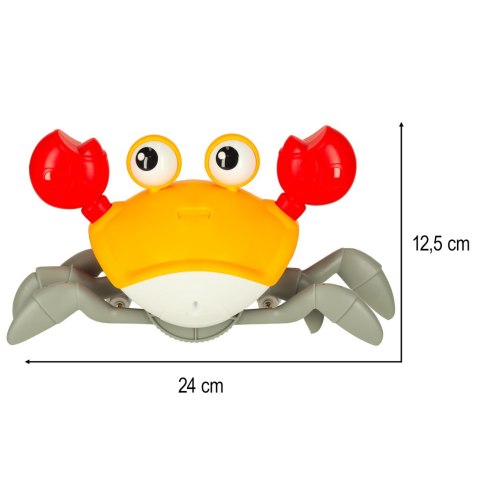 Krab uciekający pełzający czujnik interaktywna akumulator USB czerwony Krab uciekający pełzający czujnik interaktywna akumulator USB czerwony