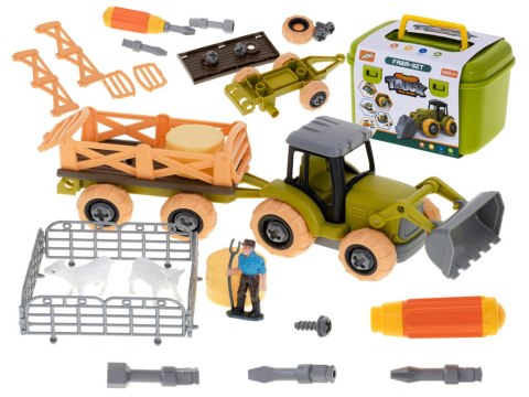 Gospodarstwo rolne farma traktor maszyny rolnicze zwierzęta zagroda owce + śrubokręt Gospodarstwo rolne farma traktor maszyny rolnicze zwierzęta zagroda owce + śrubokręt