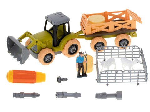 Gospodarstwo rolne farma traktor maszyny rolnicze zwierzęta zagroda owce + śrubokręt Gospodarstwo rolne farma traktor maszyny rolnicze zwierzęta zagroda owce + śrubokręt