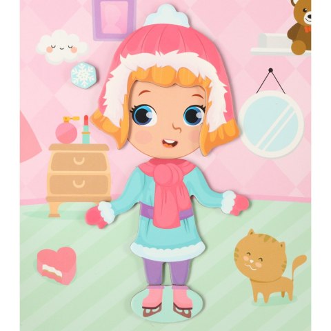 Książeczka magnetyczna układanka puzzle na magnes ubierz lalkę 51el. Książeczka magnetyczna układanka puzzle na magnes ubierz lalkę 51el.