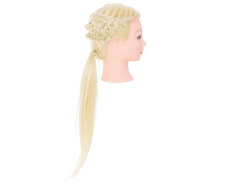 Główka głowa treningowa fryzjerska naturalne włosy blond Główka głowa treningowa fryzjerska naturalne włosy blond