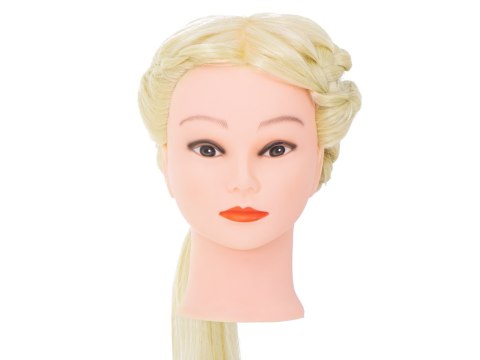 Główka głowa treningowa fryzjerska naturalne włosy blond Główka głowa treningowa fryzjerska naturalne włosy blond