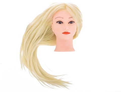 Główka głowa treningowa fryzjerska naturalne włosy blond Główka głowa treningowa fryzjerska naturalne włosy blond