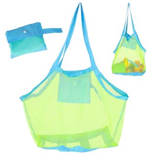 Torba plażowa duża na plażę worek siatka na zabawki zakupy uchwyt wakacje etui