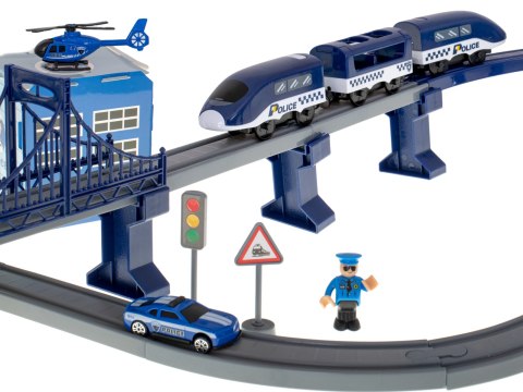 Kolejka elektryczna pociąg policja autka 92 elementy ~300cm Kolejka elektryczna pociąg policja autka 92 elementy ~300cm