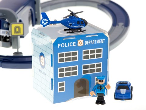 Kolejka elektryczna pociąg policja autka 92 elementy ~300cm Kolejka elektryczna pociąg policja autka 92 elementy ~300cm