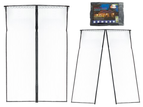 Moskitiera siatka magnetyczna na drzwi 160x230cm CZARNA Moskitiera siatka magnetyczna na drzwi 160x230cm CZARNA