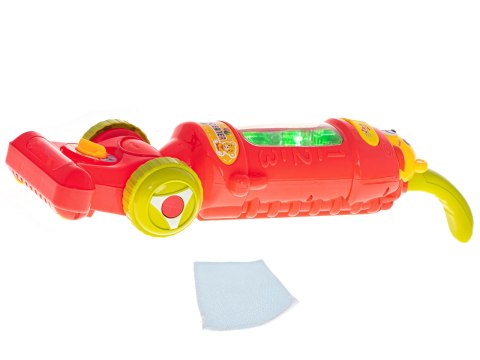 Odkurzacz dla dzieci pionowy interaktywny z dźwiękiem malinowy 46cm Odkurzacz dla dzieci pionowy interaktywny z dźwiękiem malinowy 46cm