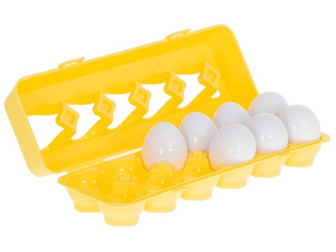 Układanka edukacyjna sorter dopasuj kształty jajka 12 sztuk Układanka edukacyjna sorter dopasuj kształty jajka 12 sztuk