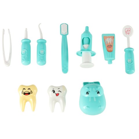 Dentysta zestaw lekarski hipopotam niebieski Dentysta zestaw lekarski hipopotam niebieski