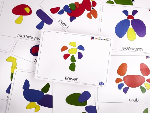 Kamyki kreatywne kolorowe układanka montessori 65 el. Kamyki kreatywne kolorowe układanka montessori 65 el.