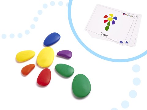 Kamyki kreatywne kolorowe układanka montessori 65 el. Kamyki kreatywne kolorowe układanka montessori 65 el.