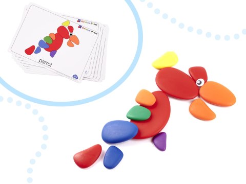 Kamyki kreatywne kolorowe układanka montessori 65 el. Kamyki kreatywne kolorowe układanka montessori 65 el.