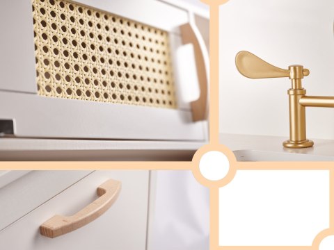 Kuchnia dla dzieci drewniana MDF retro z akcesoriami BOHO 100cm Kuchnia dla dzieci drewniana MDF retro z akcesoriami BOHO 100cm