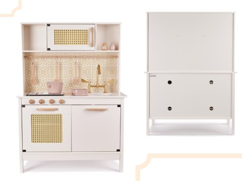 Kuchnia dla dzieci drewniana MDF retro z akcesoriami BOHO 100cm Kuchnia dla dzieci drewniana MDF retro z akcesoriami BOHO 100cm