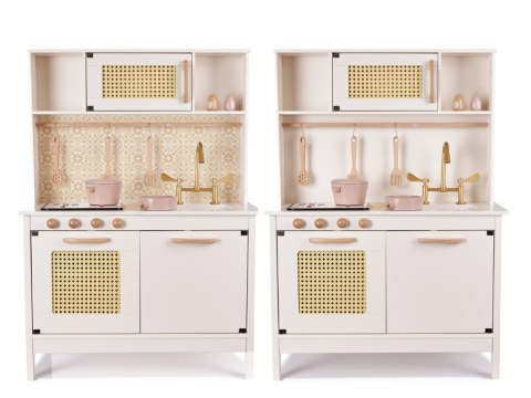 Kuchnia dla dzieci drewniana MDF retro z akcesoriami BOHO 100cm Kuchnia dla dzieci drewniana MDF retro z akcesoriami BOHO 100cm