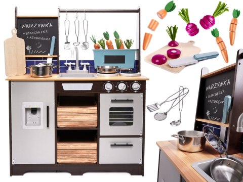 Kuchnia dla dzieci drewniana MDF z akcesoriami LOFT XXL 96cm Kuchnia dla dzieci drewniana MDF z akcesoriami LOFT XXL 96cm