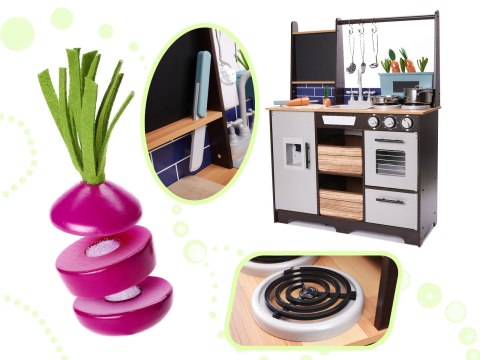 Kuchnia dla dzieci drewniana MDF z akcesoriami LOFT XXL 96cm Kuchnia dla dzieci drewniana MDF z akcesoriami LOFT XXL 96cm
