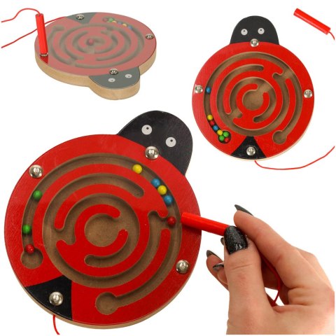 Labirynt magnetyczny kuleczki biedronka Labirynt magnetyczny kuleczki biedronka