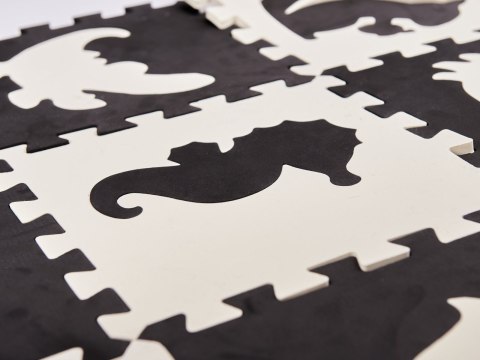 Mata edukacyjna piankowa puzzle 114 x 114 x 1 cm czarna 25 elementów Mata edukacyjna piankowa puzzle 114 x 114 x 1 cm czarna 25 elementów