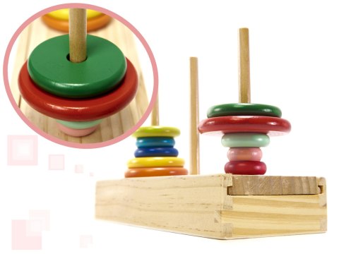 Piramida drewniana z podstawą wieża sorter Piramida drewniana z podstawą wieża sorter