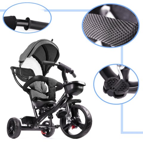 Rowerek trójkołowy Trike Fix Lite rower spacerówka 3w1 obracany 360 wolne koło szary Rowerek trójkołowy Trike Fix Lite rower spacerówka 3w1 obracany 360 wolne koło szary