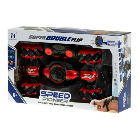 Samochód zdalnie sterowany na pilota RC Speed Pioneer Stunt Car 360 czerwony Samochód zdalnie sterowany na pilota RC Speed Pioneer Stunt Car 360 czerwony