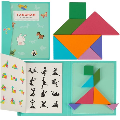 Tangram książeczka magnetyczna układanka montessori klocki gra logiczna 3D Tangram książeczka magnetyczna układanka montessori klocki gra logiczna 3D