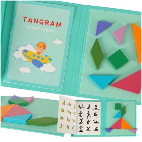 Tangram książeczka magnetyczna układanka montessori klocki gra logiczna 3D Tangram książeczka magnetyczna układanka montessori klocki gra logiczna 3D
