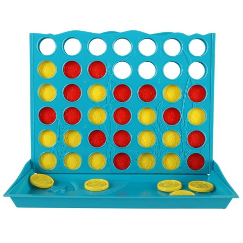 Gra logiczna planszowa szczęśliwa czwórka cztery w rzędzie 25x19x20 cm Gra logiczna planszowa szczęśliwa czwórka cztery w rzędzie 25x19x20 cm