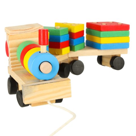 Kolejka pociąg lokomotywa klocki drewniane sorter układanka zręcznościowa 30cm Kolejka pociąg lokomotywa klocki drewniane sorter układanka zręcznościowa 30cm