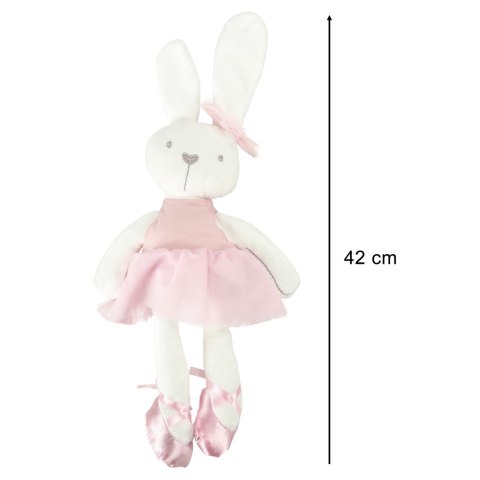 Maskotka pluszowa pluszak przytulanka królik zajączek w różowej sukience 42cm Maskotka pluszowa pluszak przytulanka królik zajączek w różowej sukience 42cm