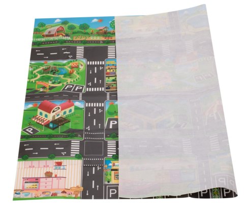 Mata edukacyjna do zabawy miasto ulica + znaki drogowe wodoodporna kolorowa 130x100cm Mata edukacyjna do zabawy miasto ulica + znaki drogowe wodoodporna kolorowa 130x100cm