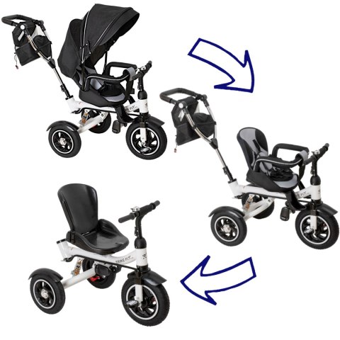 Rowerek trójkołowy Trike Fix V3 rower spacerówka 3w1 obracany 360 wolne koło czarny Rowerek trójkołowy Trike Fix V3 rower spacerówka 3w1 obracany 360 wolne koło czarny