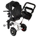 Rowerek trójkołowy Trike Fix V3 rower spacerówka 3w1 obracany 360 wolne koło czarny