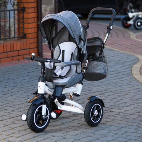 Rowerek trójkołowy Trike Fix V3 rower spacerówka 3w1 obracany 360 wolne koło szary Rowerek trójkołowy Trike Fix V3 rower spacerówka 3w1 obracany 360 wolne koło szary