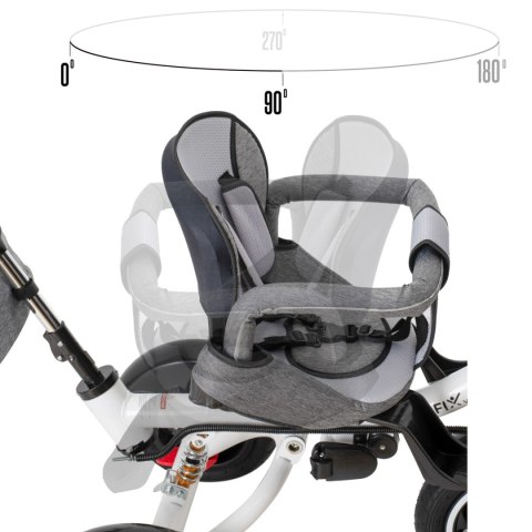 Rowerek trójkołowy Trike Fix V3 rower spacerówka 3w1 obracany 360 wolne koło szary Rowerek trójkołowy Trike Fix V3 rower spacerówka 3w1 obracany 360 wolne koło szary