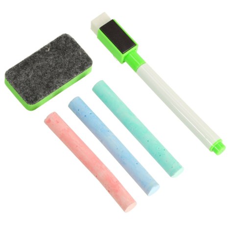 Tablica magnetyczna kredowa wielofunkcyjna miasto + kredka marker gąbka Tablica magnetyczna kredowa wielofunkcyjna miasto + kredka marker gąbka