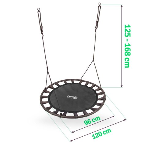 Huśtawka bocianie gniazdo SWINGO XXL 120 cm czarna Huśtawka bocianie gniazdo SWINGO XXL 120 cm czarna