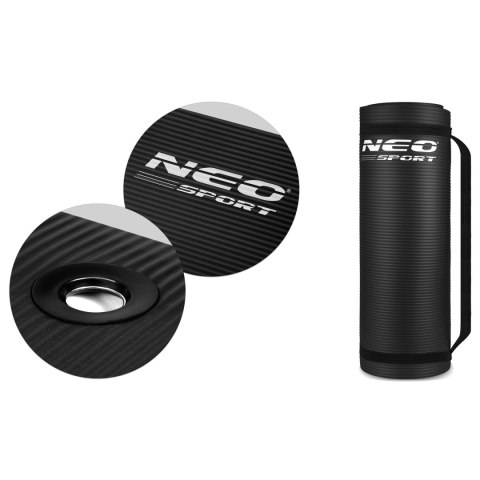 Mata do ćwiczeń z otworami gruba 183 x 60 cm Neo-Sport - 192000 czarna Mata do ćwiczeń z otworami gruba 183 x 60 cm Neo-Sport - 192000 czarna