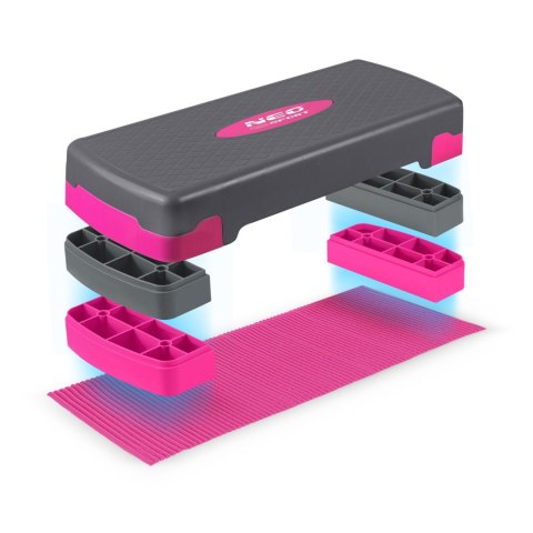 Step do ćwiczeń 3 stopnie NS-400 różowy Step do ćwiczeń 3 stopnie NS-400 różowy
